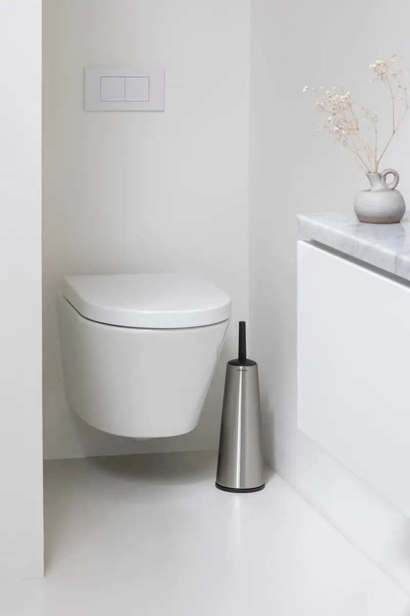 Brabantia Toilet Brush & Holder - Matt Steel, Medium | Corrosion-Resistant & Easy to Clean - view 6