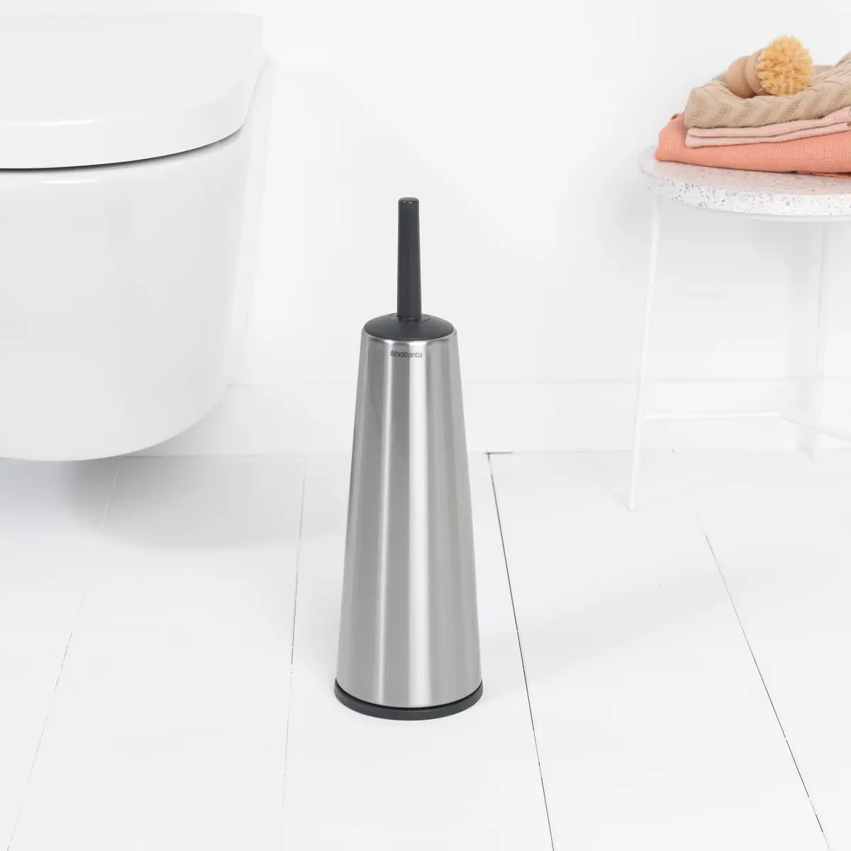 Brabantia Toilet Brush & Holder - Matt Steel, Medium | Corrosion-Resistant & Easy to Clean - view 2