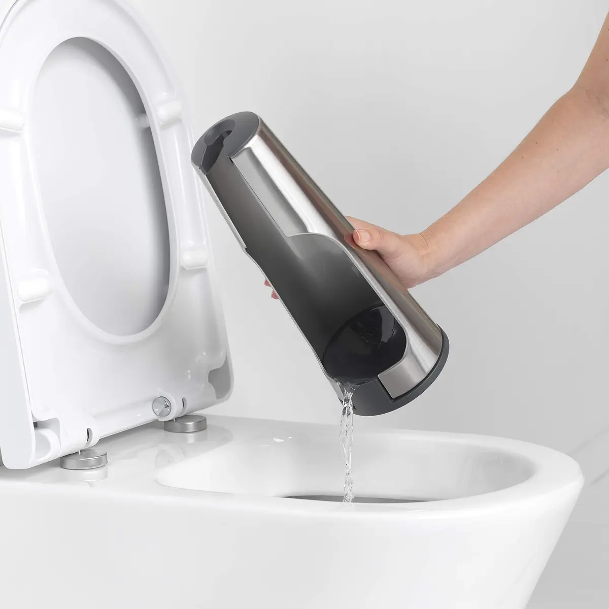 Brabantia Toilet Brush & Holder - Matt Steel, Medium | Corrosion-Resistant & Easy to Clean - view 4