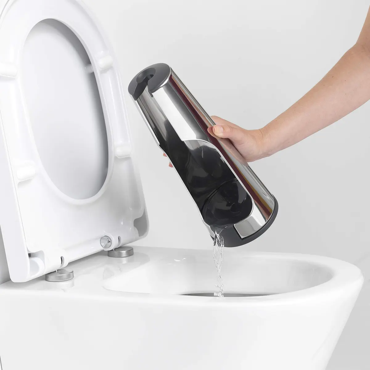 Brabantia Brilliant Steel Toilet Brush and Holder Set | Corrosion Resistant & Easy to Clean - view 2
