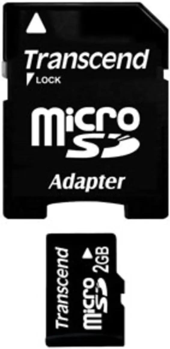 Transcend 2 GB MicroSD Flash Memory Card TS2GUSD | 2GB (2 GB) Class 10 Waterproof - main product image