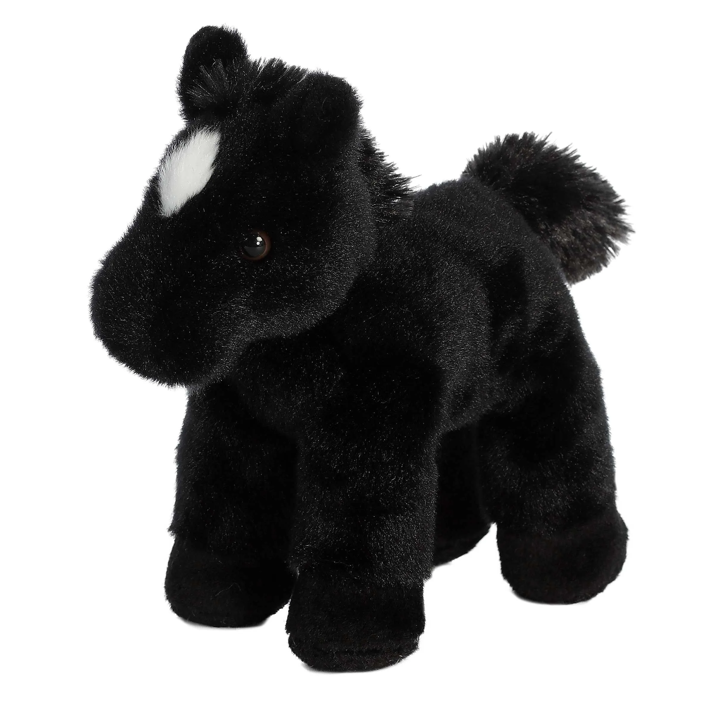 Aurora Beau Horse Stuffed Animal 8-Inch Black Plush Toy | ASTM-Tested Non-Toxic Toy Figure - main product image