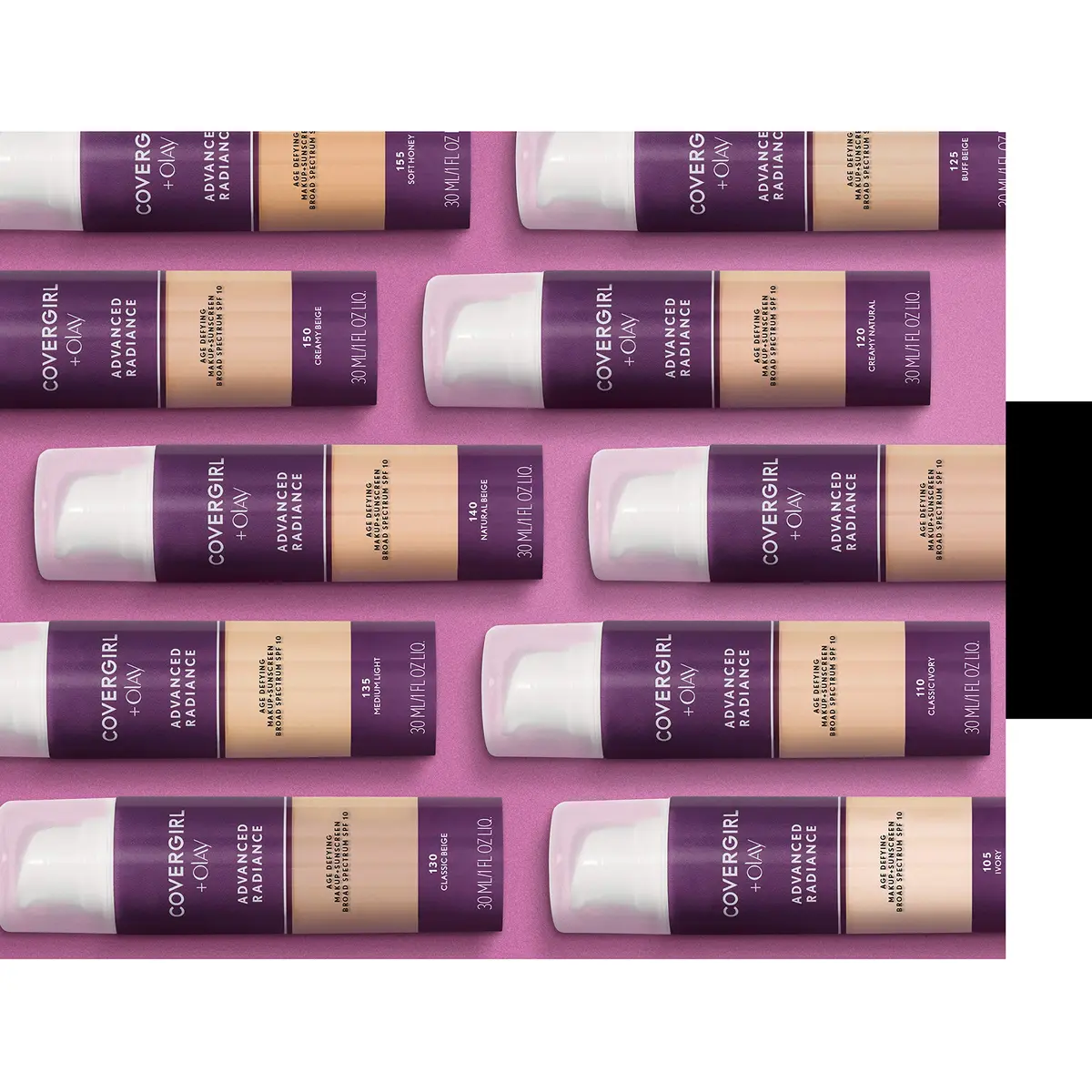 COVERGIRL Advanced Radiance Age-Defying Foundation Makeup, Classic Beige, 1 oz | Youthful Radiance & Flawless Finish - view 5