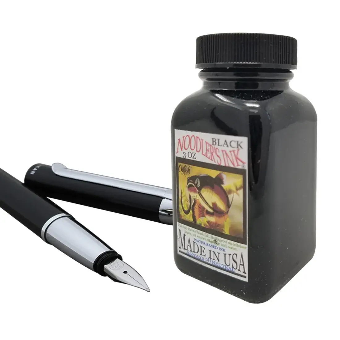 NOODLER'S Black Waterproof Fountain Pen Ink - Bulletproof, 88ml (3 fl oz) | Fraud-Proof & Permanent - view 3
