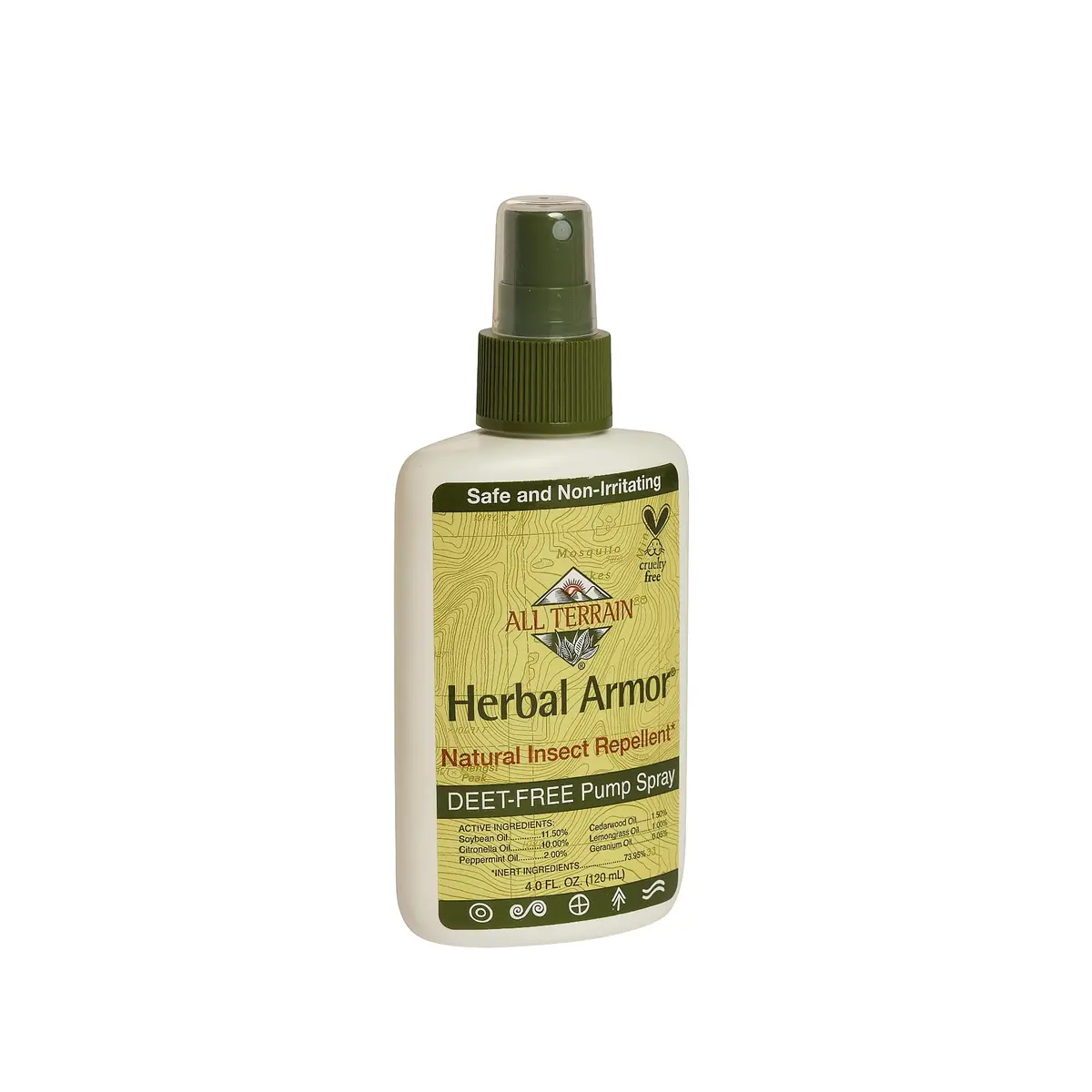 All Terrain Herbal Armor DEET-Free Pump Spray 4oz | Plant-Based Bug Repellent for Family & Pets - view 2