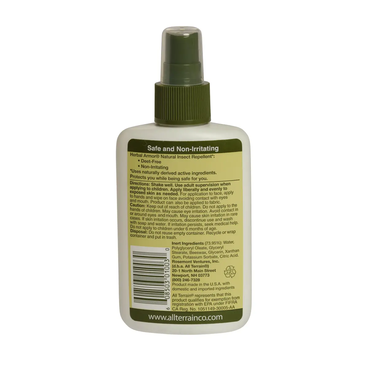 All Terrain Herbal Armor DEET-Free Pump Spray 4oz | Plant-Based Bug Repellent for Family & Pets - view 3