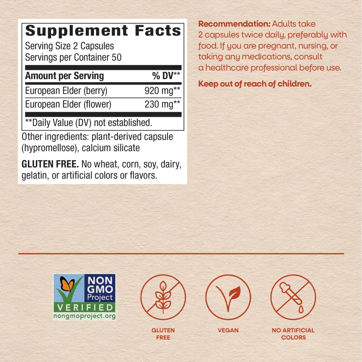 Nature's Way Black Elderberry Capsules - 100 Count Pack of 12 | Vegan Immune Support - view 7