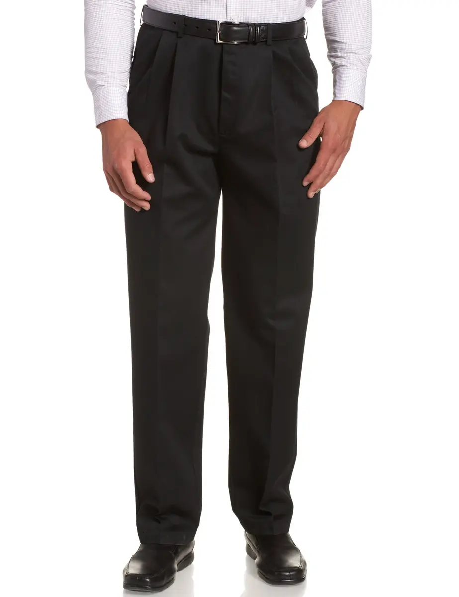 Haggar Men's Classic Fit Work to Weekend Business Casual Pleated Pant | No-Iron Cotton, Hidden Expandable Waistband, Versatile Style - main product image