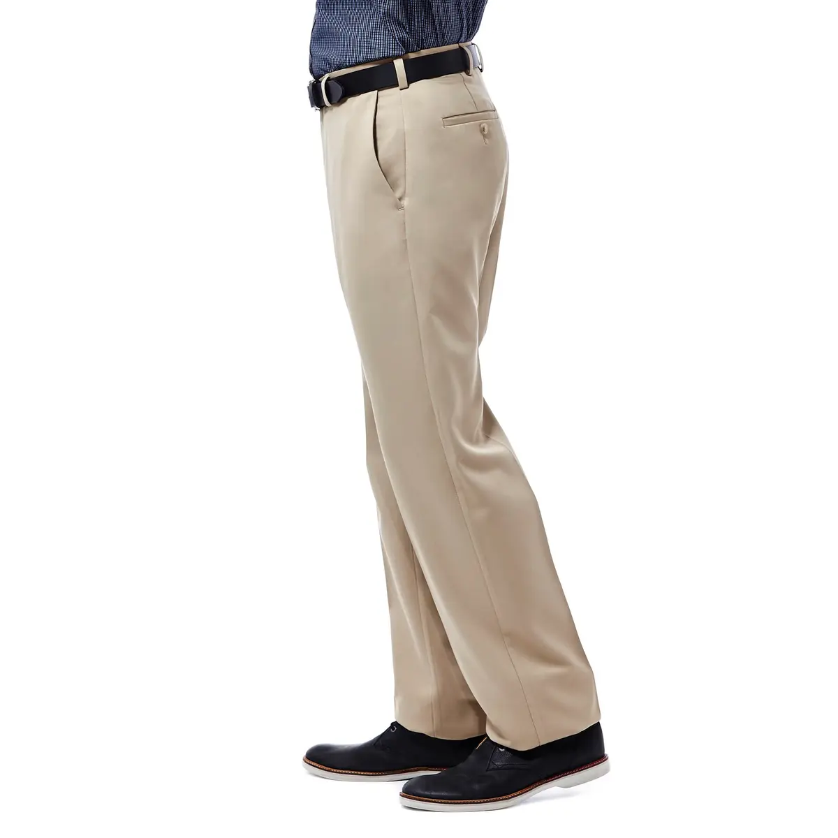 Haggar Mens Cool 18 Classic Fit Flat Front Pants 38W x 30L | Wrinkle-Resistant, Moisture Wicking, No-Iron - view 2