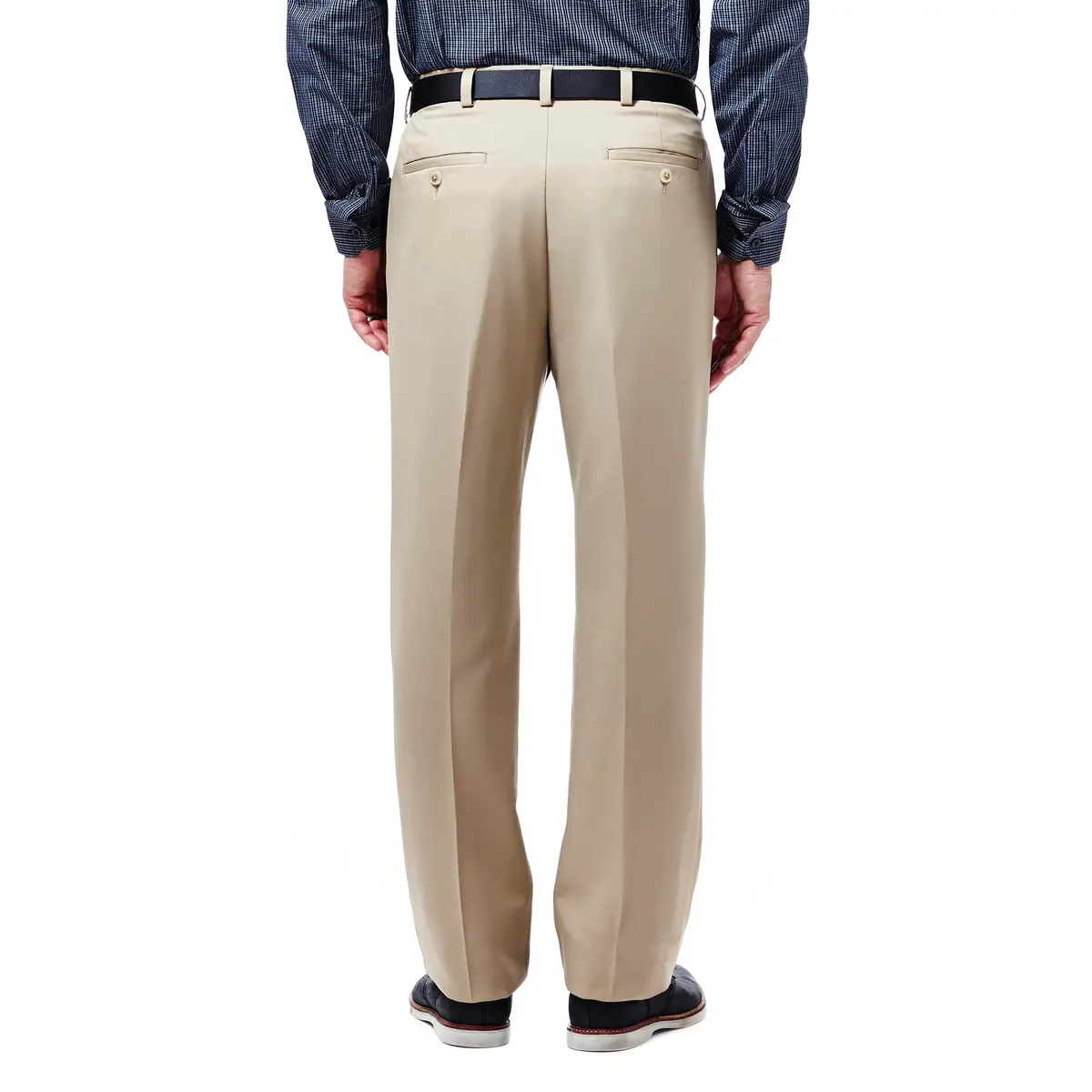 Haggar Mens Cool 18 Classic Fit Flat Front Pants 38W x 30L | Wrinkle-Resistant, Moisture Wicking, No-Iron - view 3