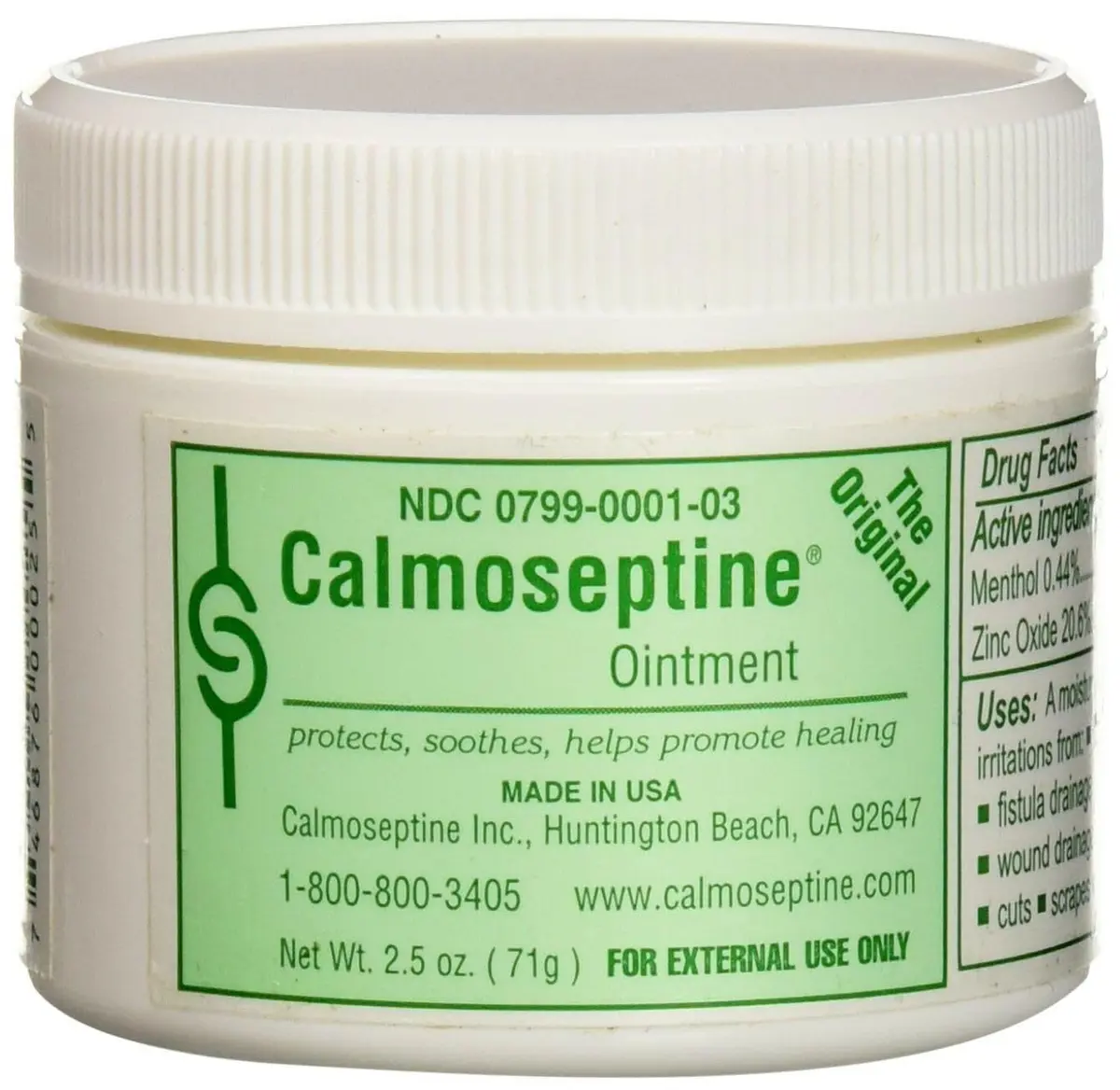 Calmoseptine Ointment 2.5 oz Jar | Skin Protectant for Diaper Rash & Wounds - main product image