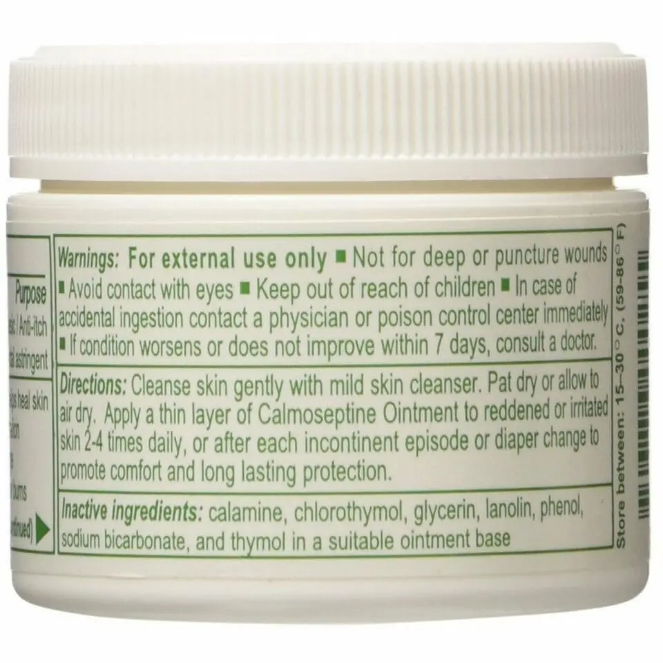 Calmoseptine Ointment 2.5 oz Jar | Skin Protectant for Diaper Rash & Wounds - view 3