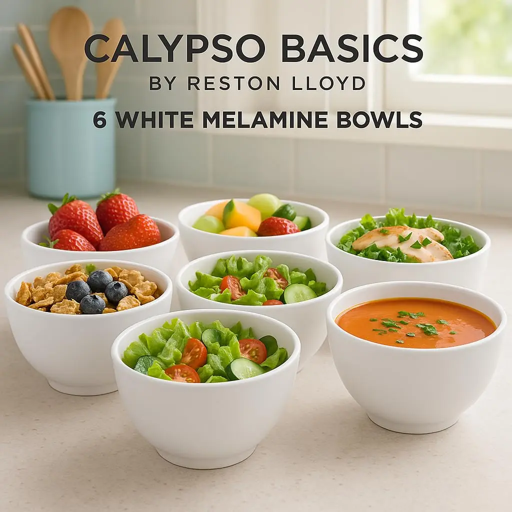 Reston Lloyd 16 oz Melamine Cereal Bowls Set of 6 | BPA Free, Break-Resistant, Dishwasher Safe - view 5