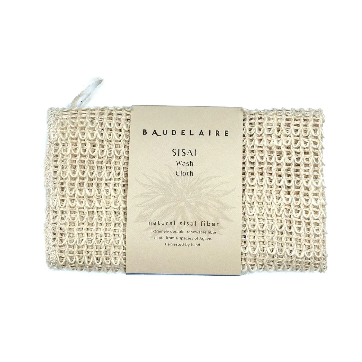Baudelaire Sisal Exfoliating Wash Cloth – Gentle & Natural Skincare - main product image