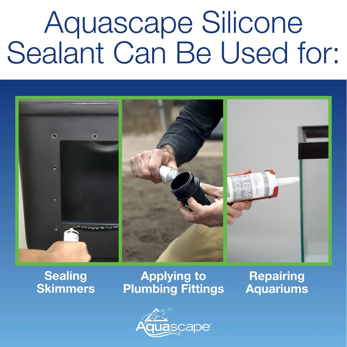 Aquascape Black Silicone Sealant – Fish-Safe Waterproof Silicone for Ponds, Aquariums, Terrariums, and Home Repairs, 4.7 oz Tube, 22010 - view 2