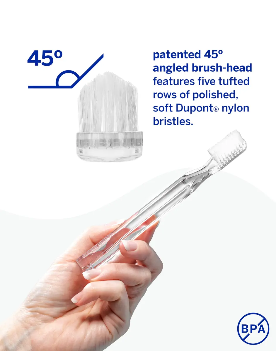 Supersmile New Generation 45° Toothbrush | Soft DuPont Bristles, Clear, Ergonomic Handle - view 5