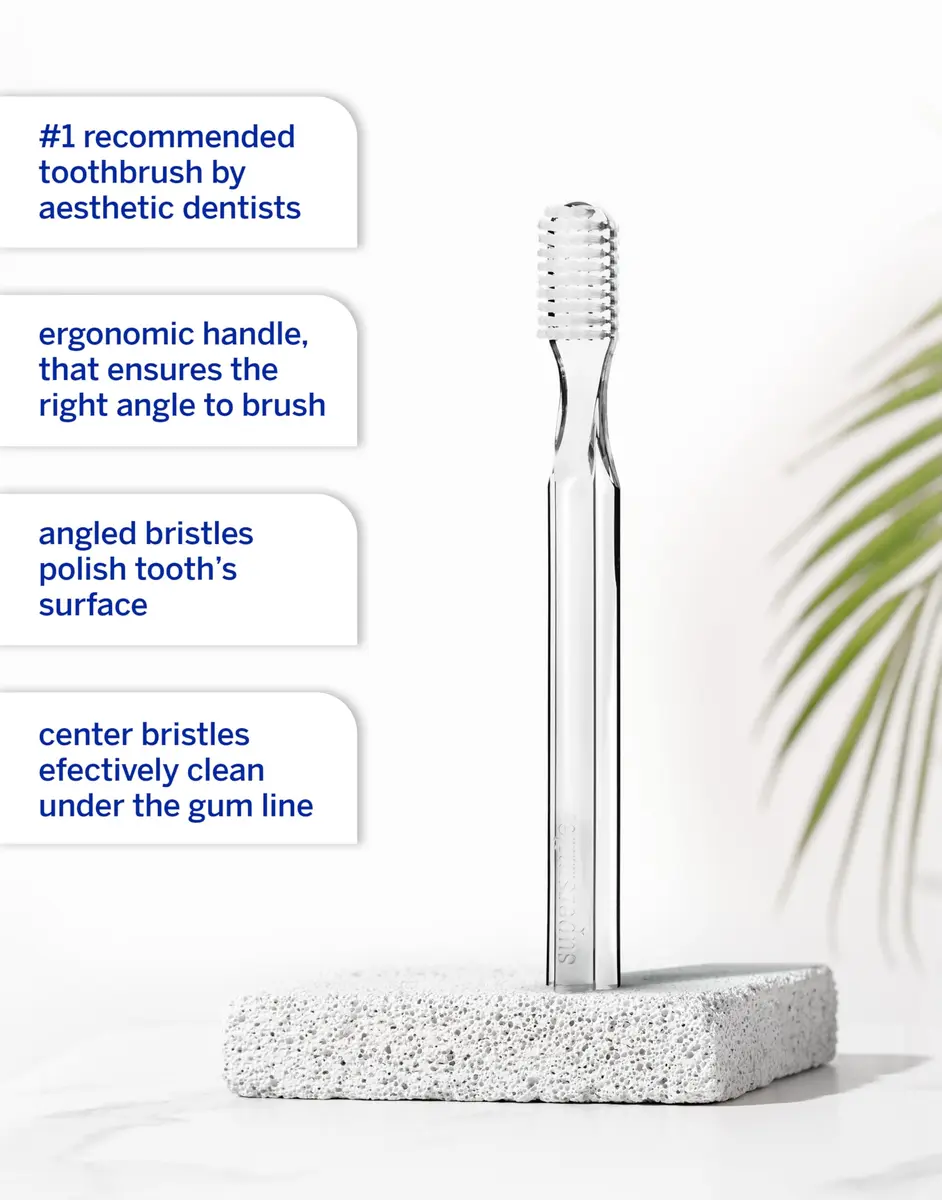Supersmile New Generation 45° Toothbrush | Soft DuPont Bristles, Clear, Ergonomic Handle - view 6