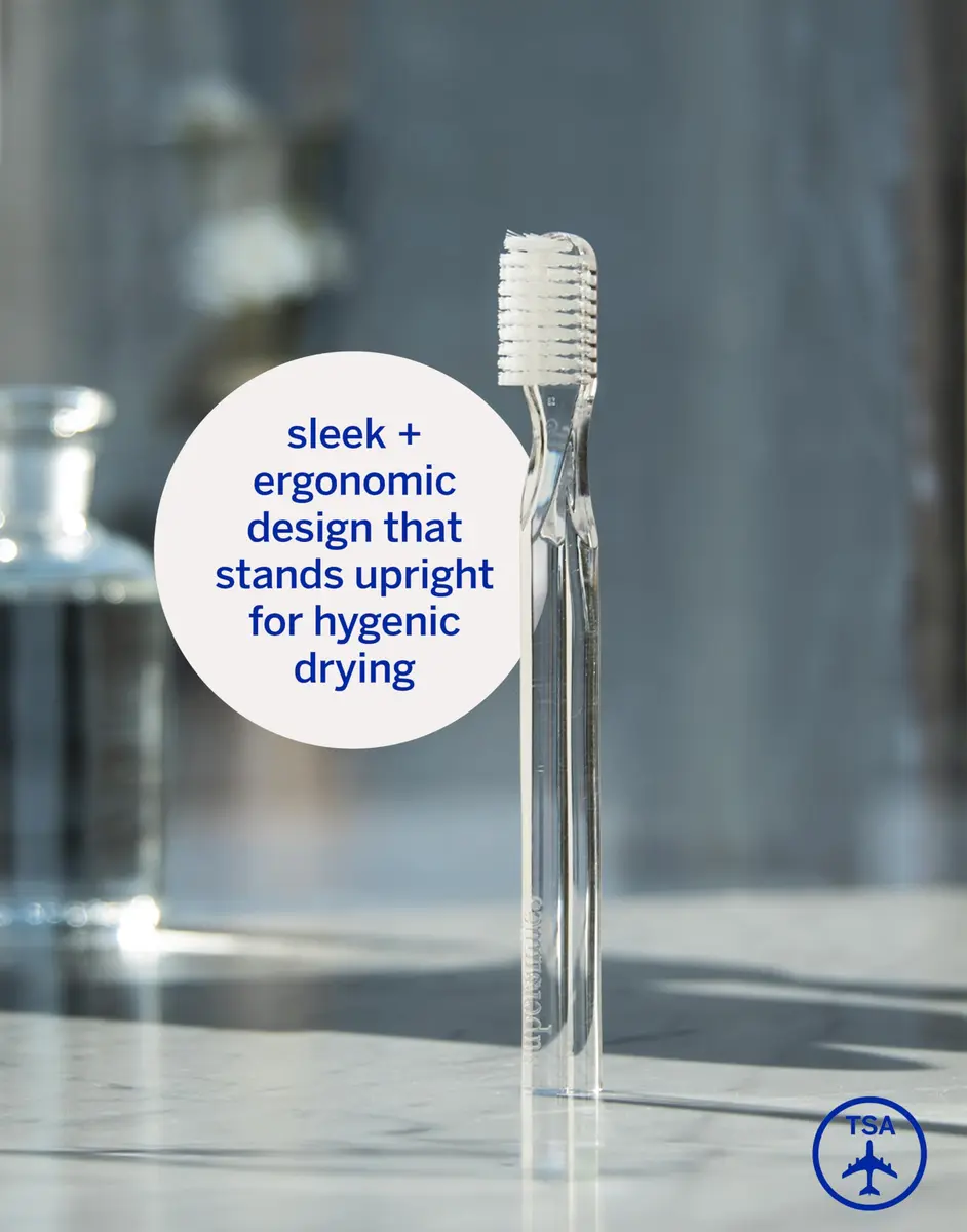 Supersmile New Generation 45° Toothbrush | Soft DuPont Bristles, Clear, Ergonomic Handle - view 3