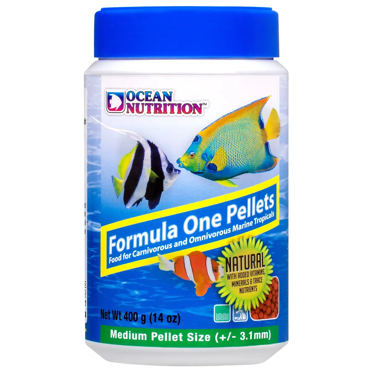 Ocean Nutrition Fish Food - Tropical Fish Food, Soft Moist Sinking Pellets, High Protein(41%) Guppy Fish Food, Fish Food Flakes Alternative, 14 oz (400 g), Medium Pellet - main product image