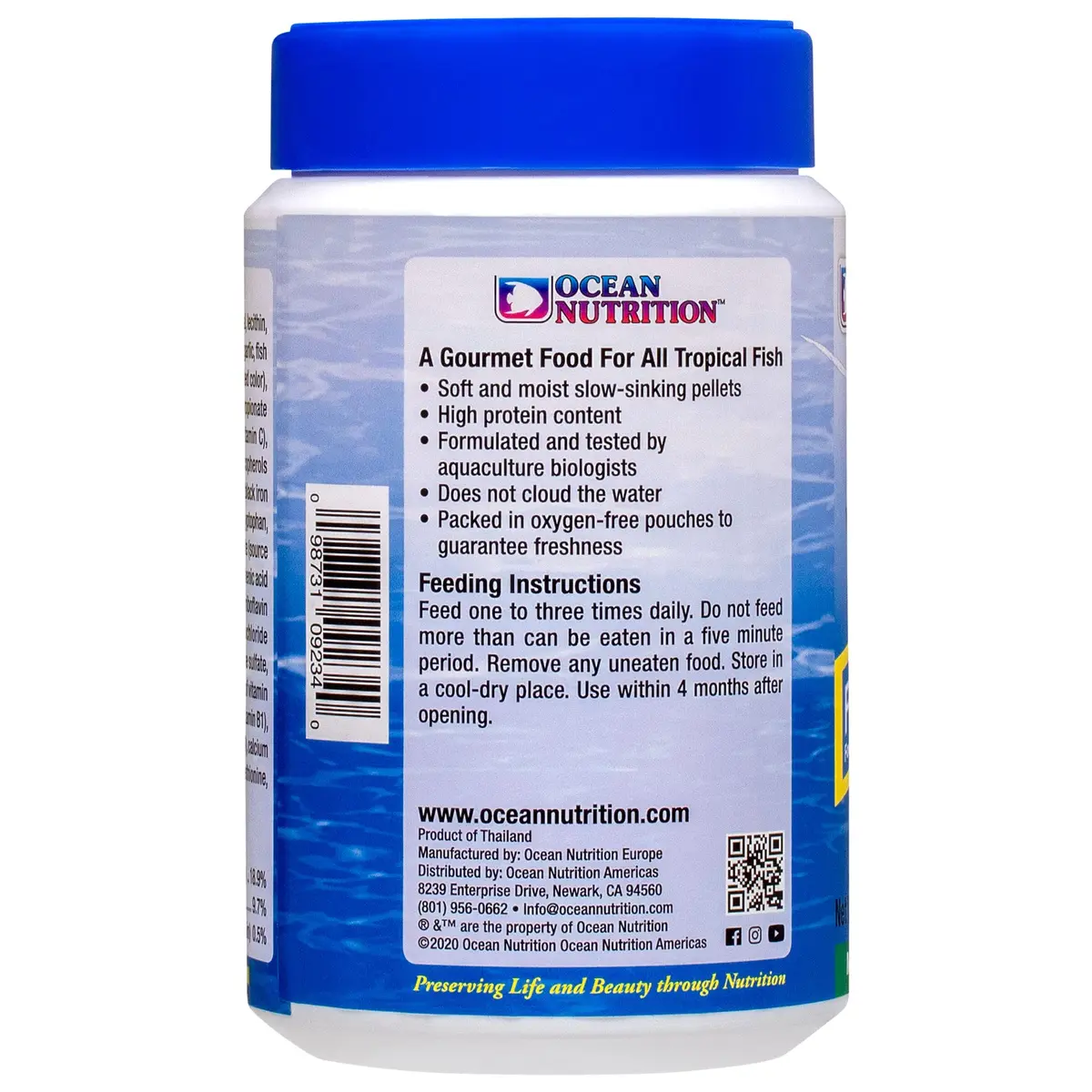 Ocean Nutrition Fish Food - Tropical Fish Food, Soft Moist Sinking Pellets, High Protein(41%) Guppy Fish Food, Fish Food Flakes Alternative, 14 oz (400 g), Medium Pellet - view 3