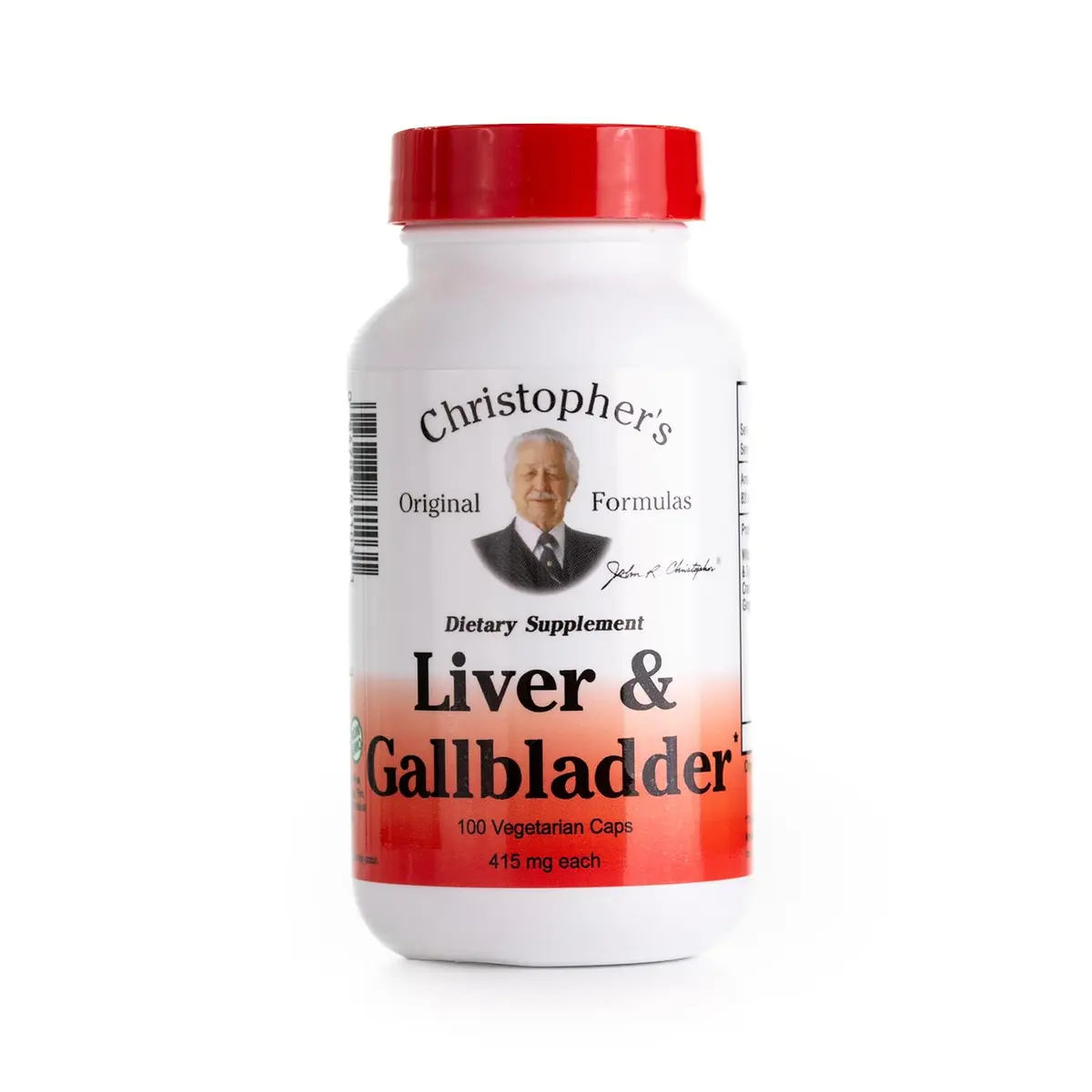 Christopher's Original Formulas Liver & Gallbladder Capsules | Natural Digestive Enzymes & Herbs (100 Count) - main product image