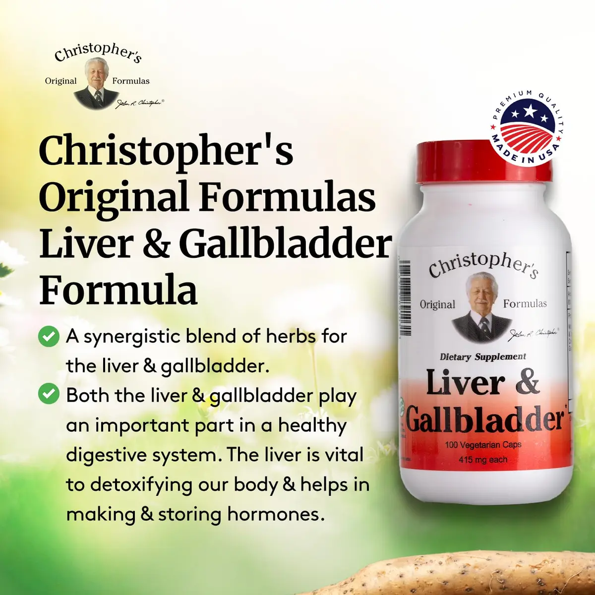 Christopher's Original Formulas Liver & Gallbladder Capsules | Natural Digestive Enzymes & Herbs (100 Count) - view 4