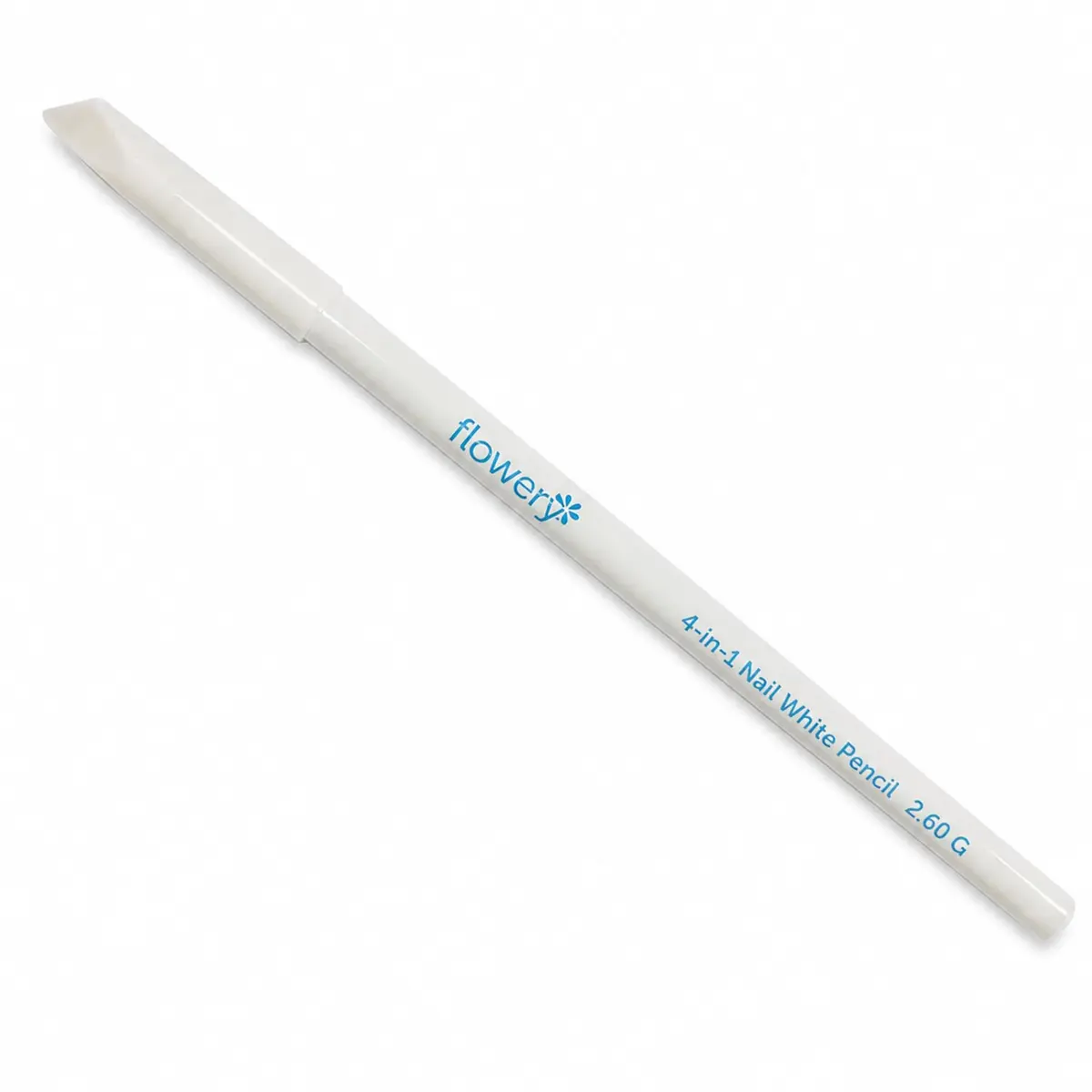Flowery White Nail Pencil – Under Nail Whitener & Cuticle Pusher for Natural French Manicure Look - main product image