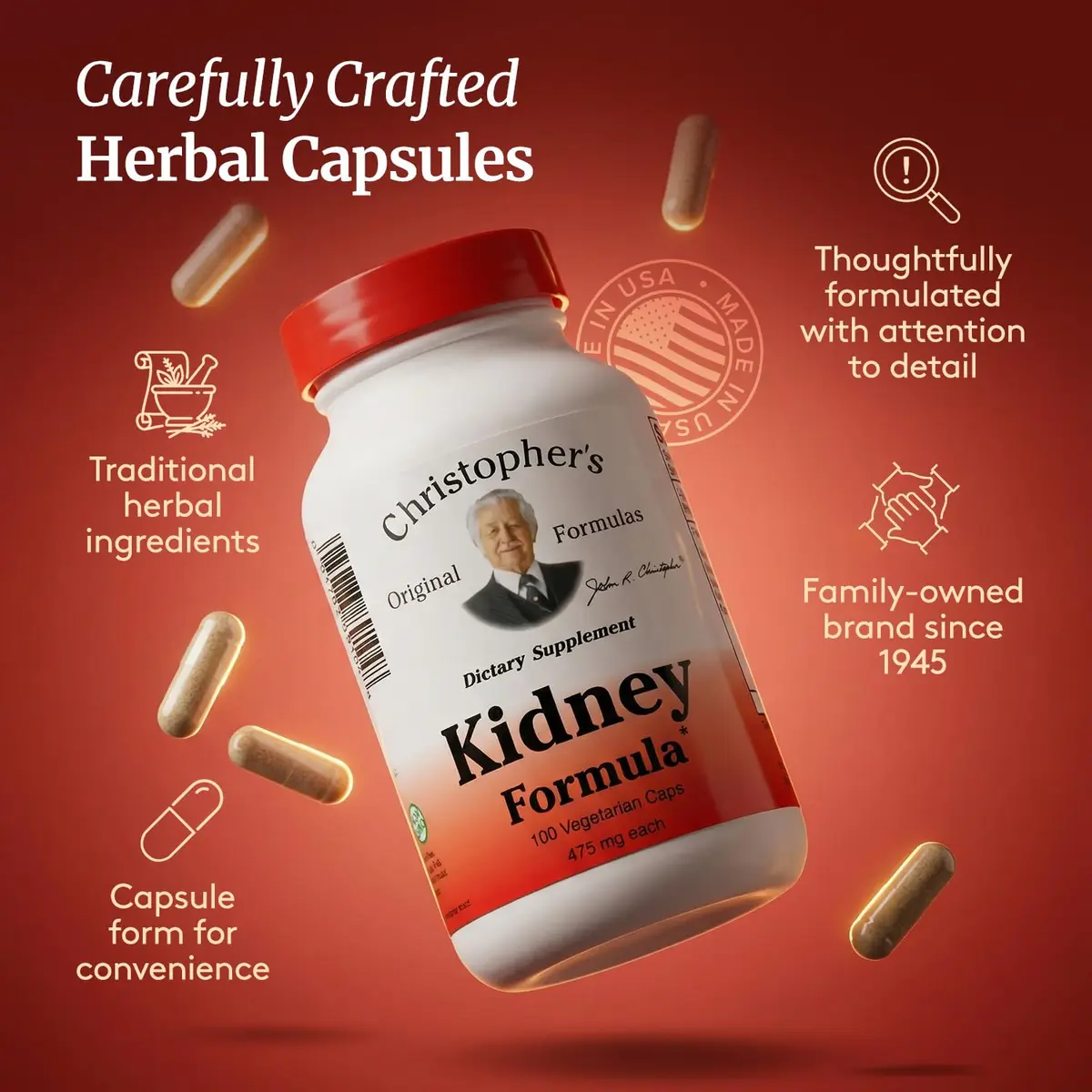 Christopher's Original Formulas Kidney Formula - Kidney Support Capsules 100 Count | Detox & Repair Herbal Blend - view 5