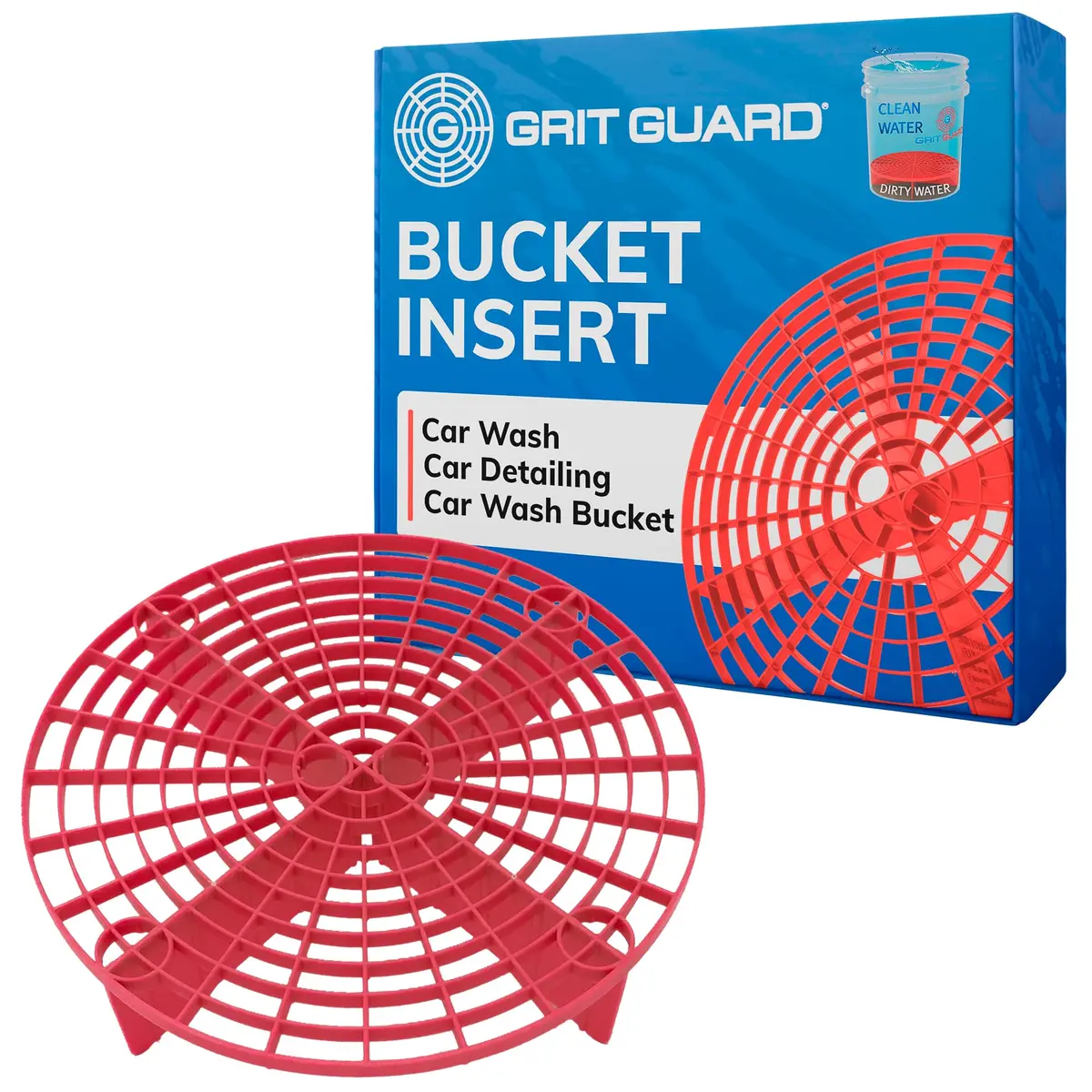 Grit Guard Original Red Bucket Insert 10" Diameter for 3.5-6 Gallon Buckets | Scratch-Free Car Washing - main product image