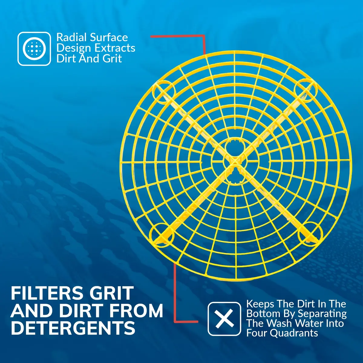 Grit Guard Original Red Bucket Insert 10" Diameter for 3.5-6 Gallon Buckets | Scratch-Free Car Washing - view 3