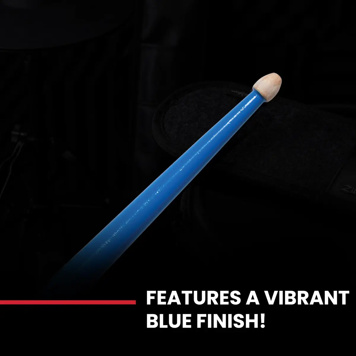 Vic Firth American Classic Blue Kidsticks | Designed for children 3-8, premium USA hickory, bright blue finish, quality sound, easy grip - view 6