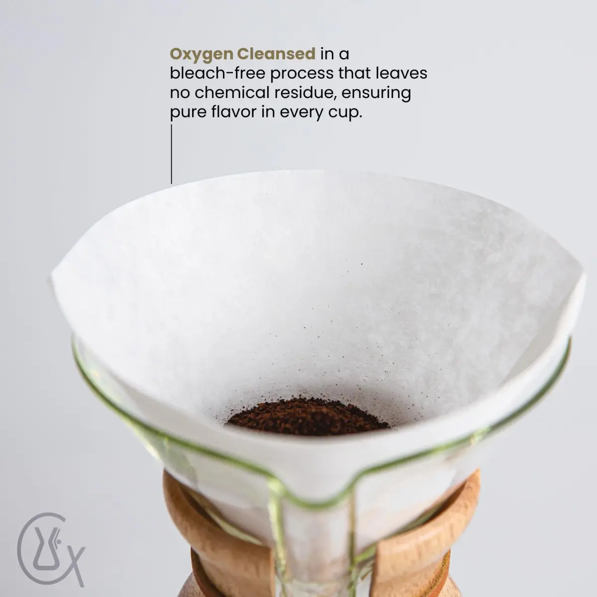 Chemex Bonded Square Coffee Filters, 100 Count | 20-30% Thicker Paper for Pure Coffee Flavor - view 5