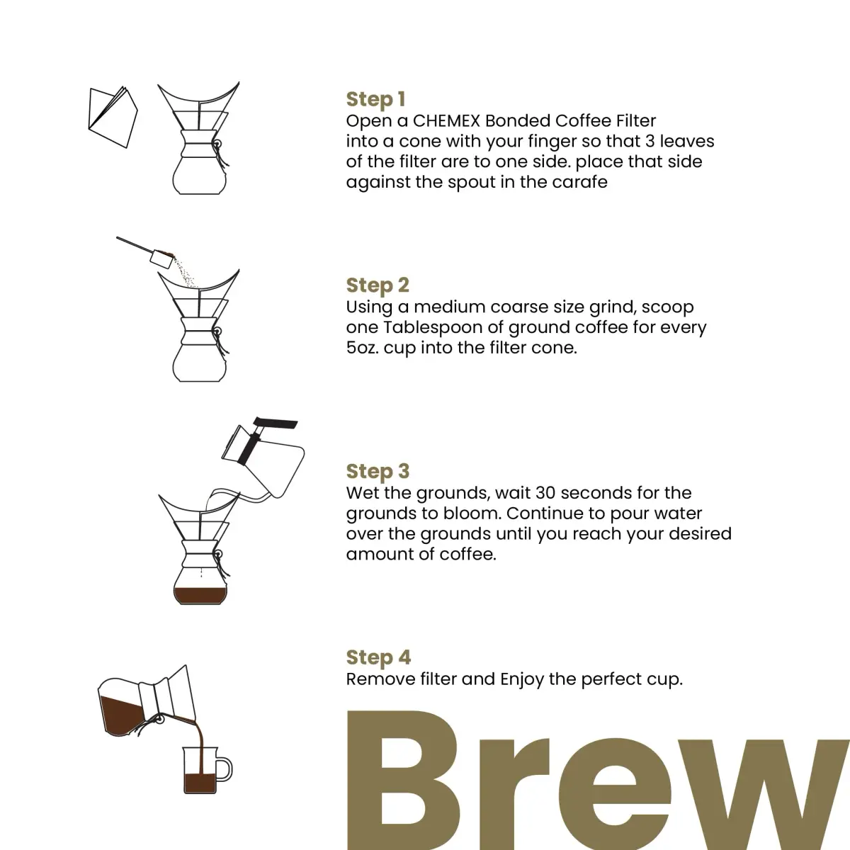 Chemex Bonded Square Coffee Filters, 100 Count | 20-30% Thicker Paper for Pure Coffee Flavor - view 4