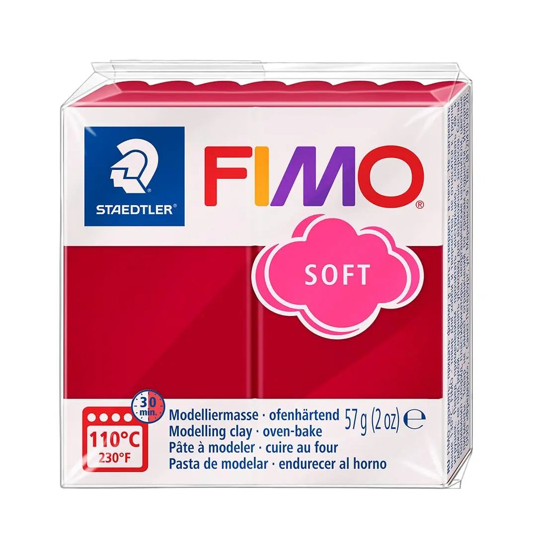 Staedtler FIMO Soft Polymer Clay Cherry Red 57 g | Oven Bake Craft Clay for Jewelry & Sculpting - view 2