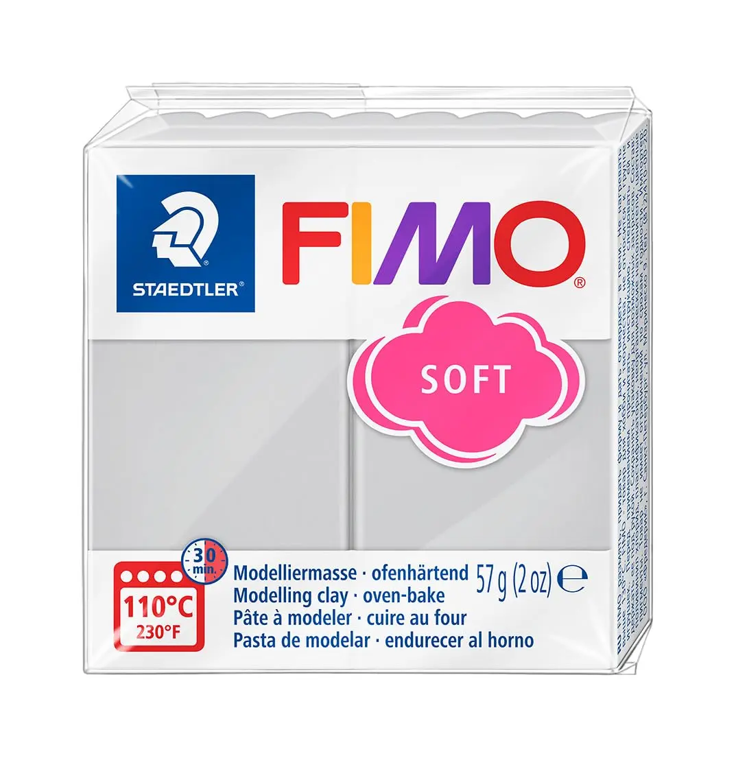 STAEDTLER FIMO Soft Polymer Clay - Oven Bake Clay for Jewelry, Sculpting, Crafting, Dolphin Grey 57g | Pliable, Durable & Easy to Use - view 2