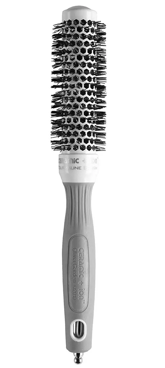 Olivia Garden Ceramic + Ion Round Thermal Hair Brush 1" (25mm) | Professional Blowout Brush for Normal to Thick Hair - main product image