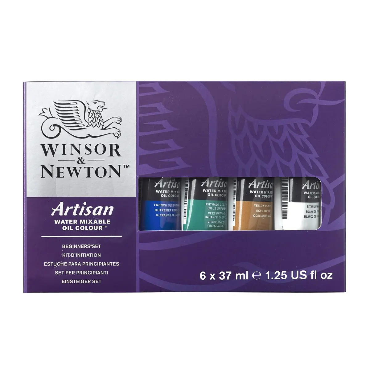 Winsor & Newton Water Mixable Oil Paint Beginner's Set 6 x 37ml | Safer Water-Based Oil Colors - main product image