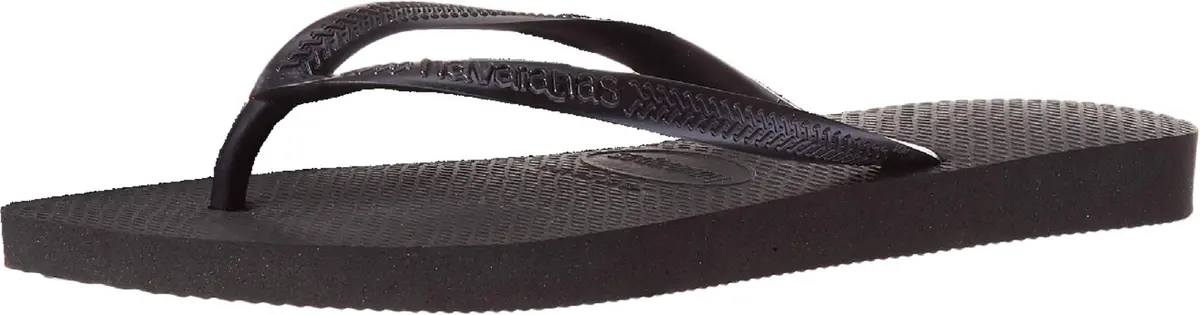 Havaianas Women's Slim Flip Flops Sandals - Black, 9/10 | Sleek Summer Beachwear - main product image