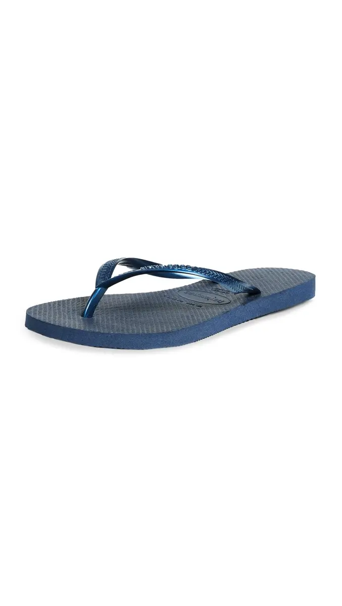 Havaianas Women's Slim Flip Flops Sandals - Navy Blue | Sleek, Cushioned, Summer Beachwear (70-120 chars) - main product image