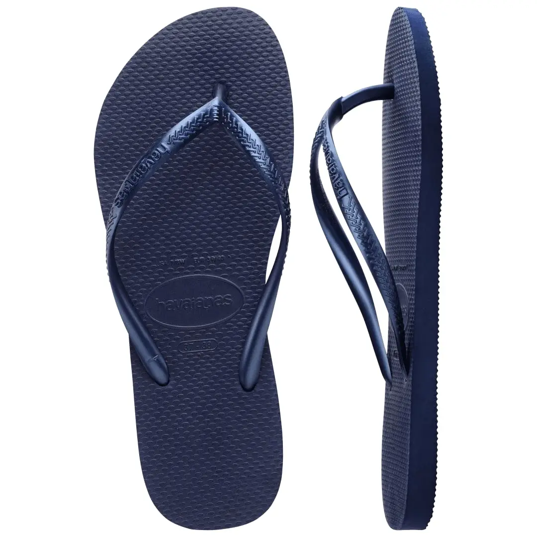 Havaianas Women's Slim Flip Flops Sandals - Navy Blue | Sleek, Cushioned, Summer Beachwear (70-120 chars) - view 5