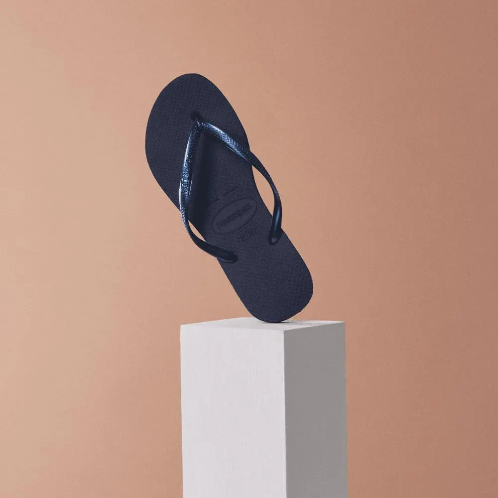 Havaianas Women's Slim Flip Flops Sandals - Navy Blue | Sleek, Cushioned, Summer Beachwear (70-120 chars) - view 8