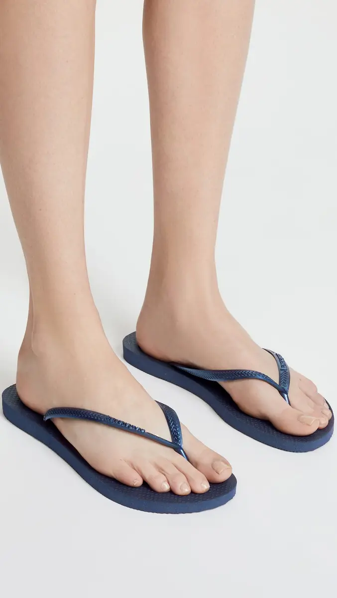 Havaianas Women's Slim Flip Flops Sandals - Navy Blue | Sleek, Cushioned, Summer Beachwear (70-120 chars) - view 2