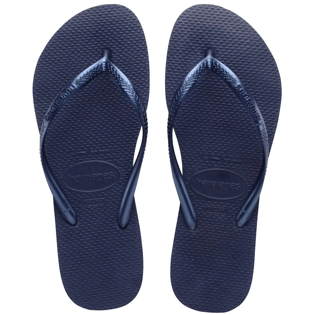 Havaianas Women's Slim Flip Flops Sandals - Navy Blue | Sleek, Cushioned, Summer Beachwear (70-120 chars) - view 3