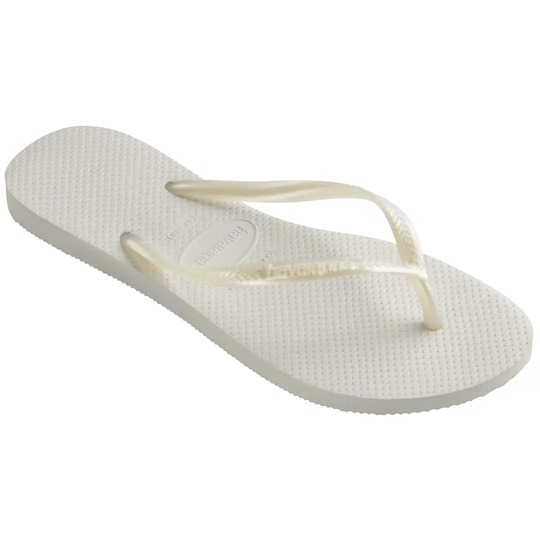 Havaianas Women's Slim Flip Flops Sandals - White, 7/8 | Sleek, Comfortable, Durable Summer Footwear - view 4