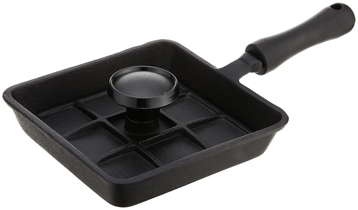 Norpro Mini Cast Iron Panini Pan with Press 5.9 IN | Perfect for Sandwiches & Grilled Foods - main product image