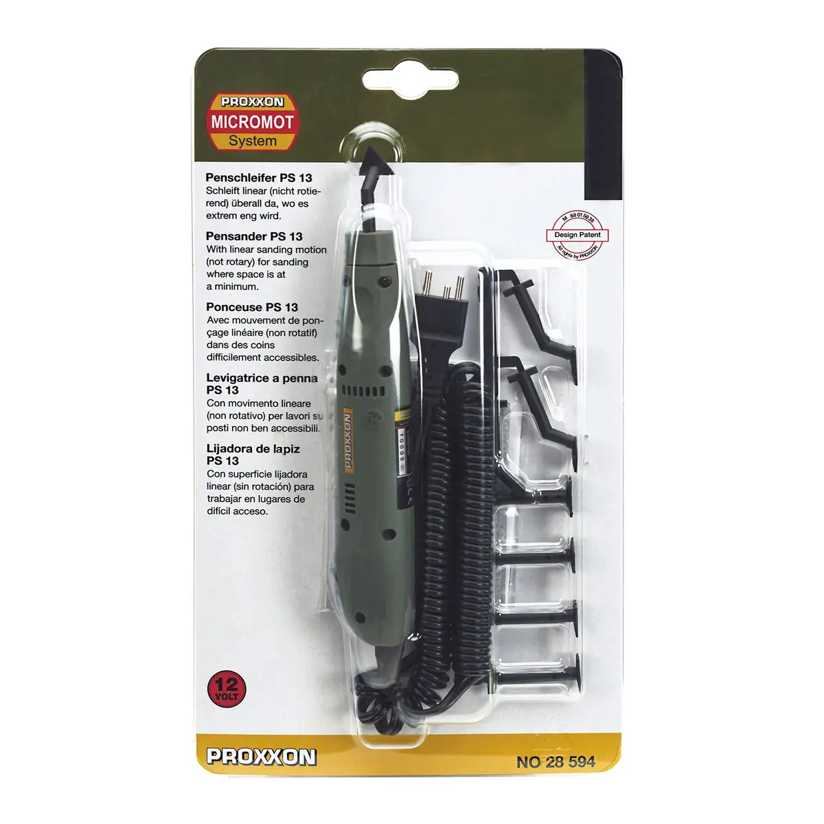 PROXXON Pen Sander PS 13 | 12V Corded Pen Tool for Fine Surfaces & Corners - view 2