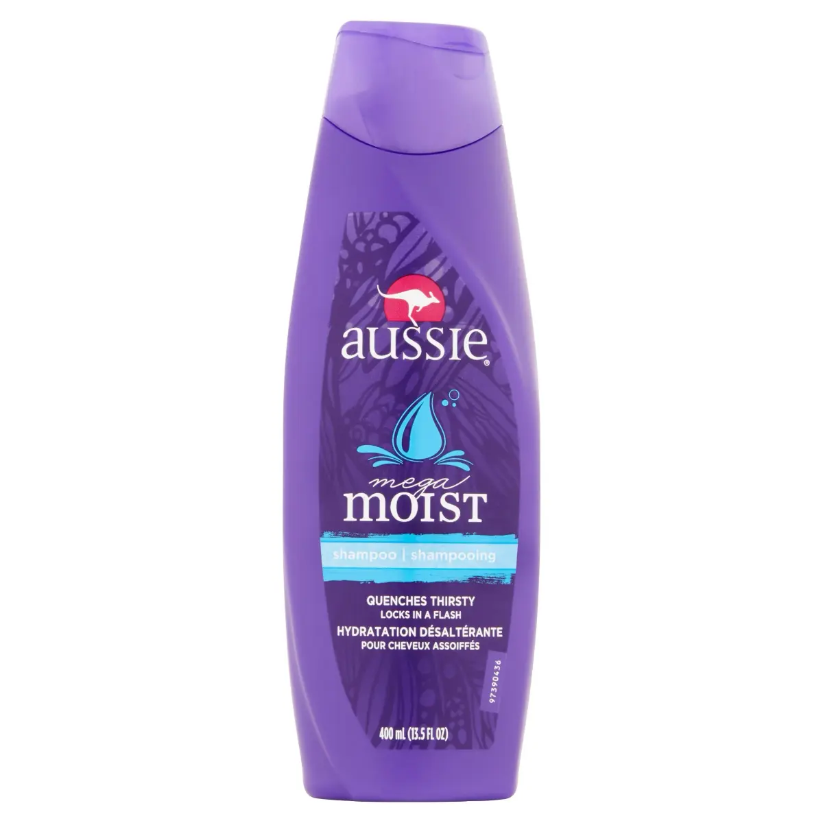 Aussie Mega Moist Shampoo 400ml (13.5 Fl Oz) | Hydrates Dry Hair - main product image