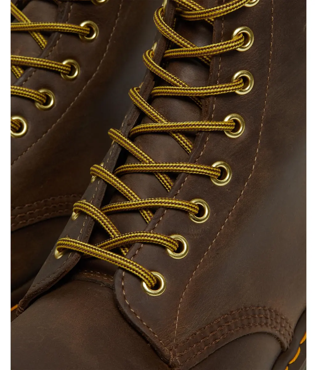 Dr. Martens 1460 Crazy Horse Leather Boots | Classic 8-Eye Design, Brown, US 14 Men / Women 15 - view 9