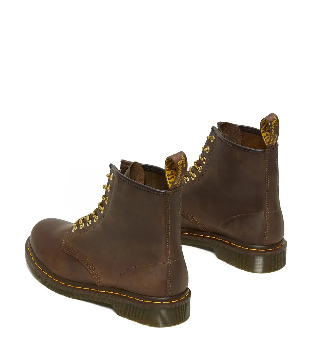 Dr. Martens 1460 Crazy Horse Leather Boots | Classic 8-Eye Design, Brown, US 14 Men / Women 15 - view 5