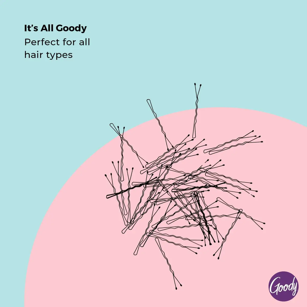 Goody Slideproof Women's Bobby Pin - 48 Count, Crimpled Black - 2 Inch Pain-Free Pins to Style and Secure All Hair Types - view 4
